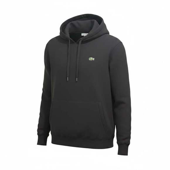 Lacoste Other - Lacoste Men's Classic Solid Cotton Fleece Pullover Hoodie Black- Unisex